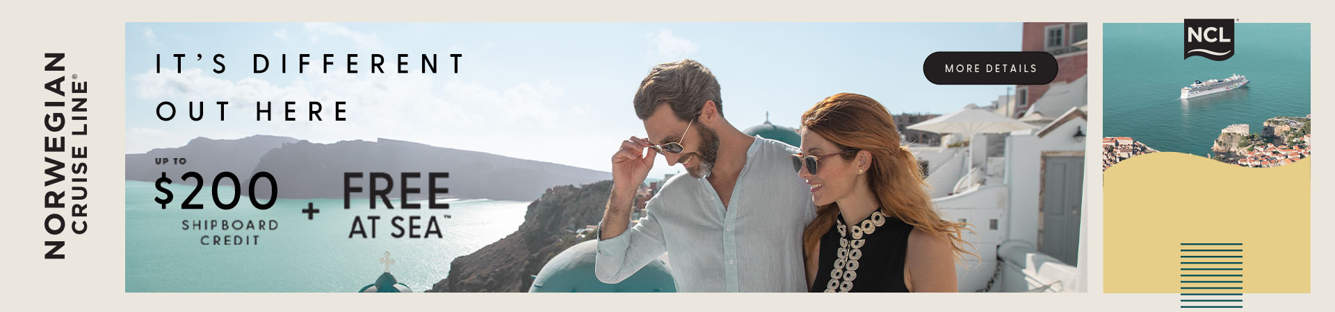 Norwegian Cruise Line banner.